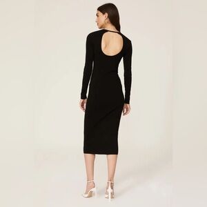 A.L.C. black Conley bodycon sheath long sleeve midi dress size XS
